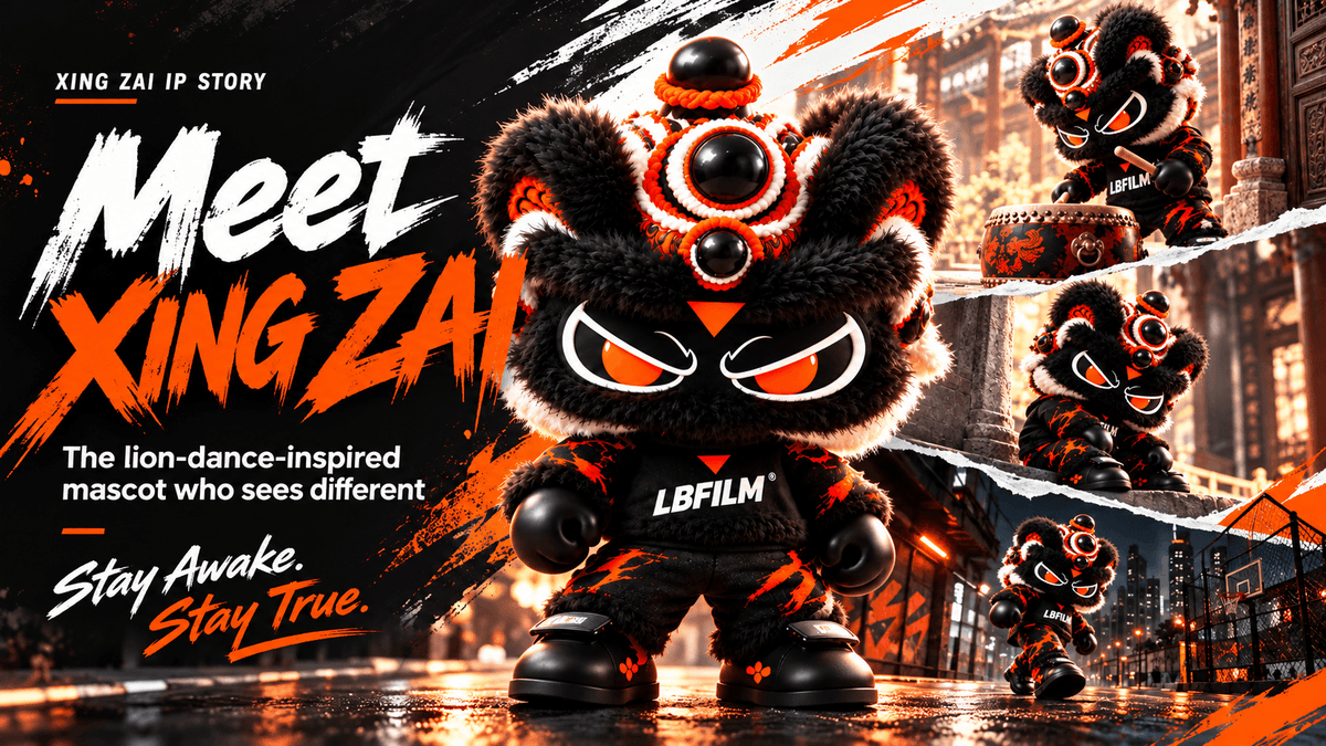 Meet XING ZAI: The Lion-Dance-Inspired Mascot Who Sees Different