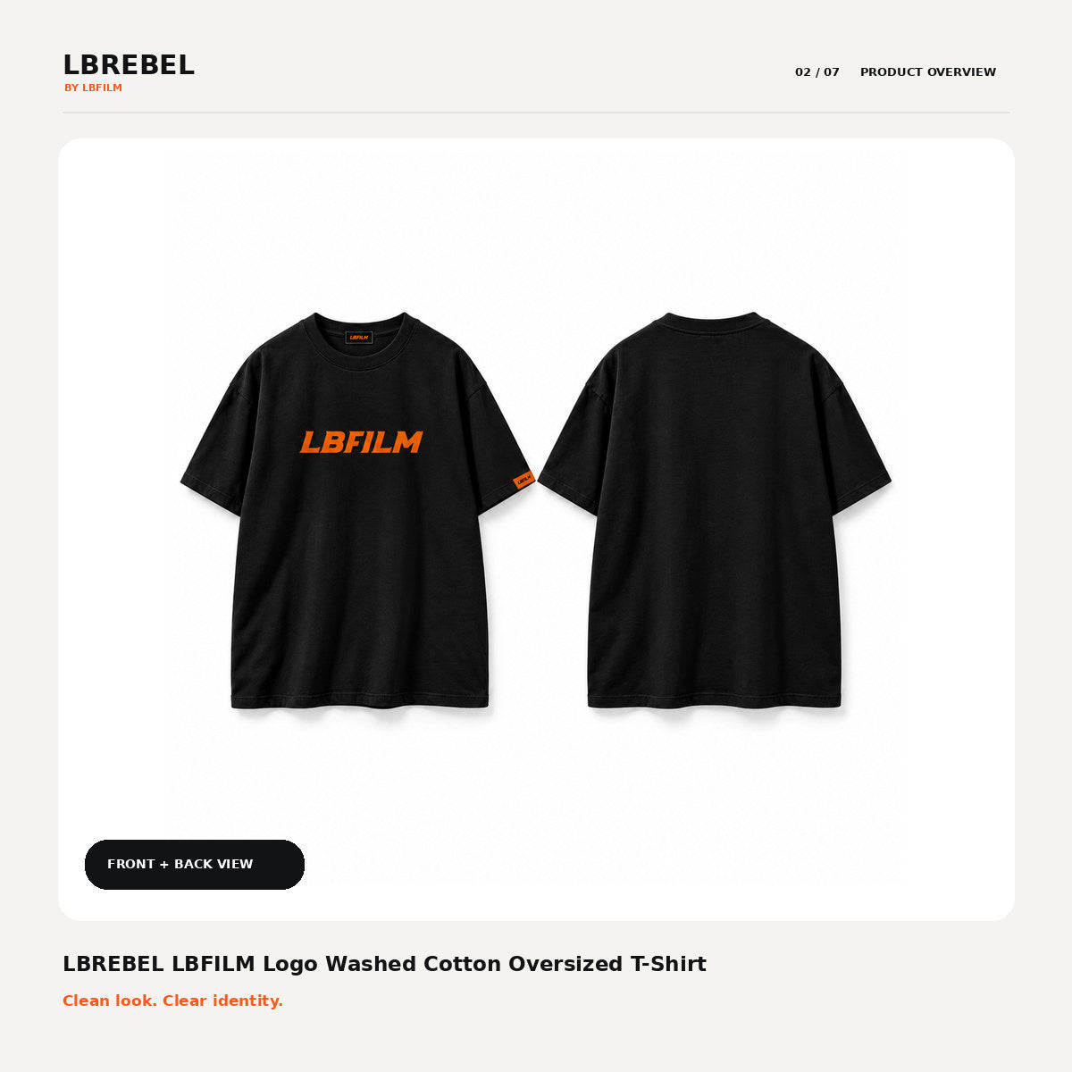 LBREBEL LBFILM Logo Oversized Tee