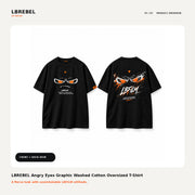 LBREBEL Angry Eyes Graphic Oversized Tee