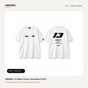 LBREBEL 13 White Oversized Tee
