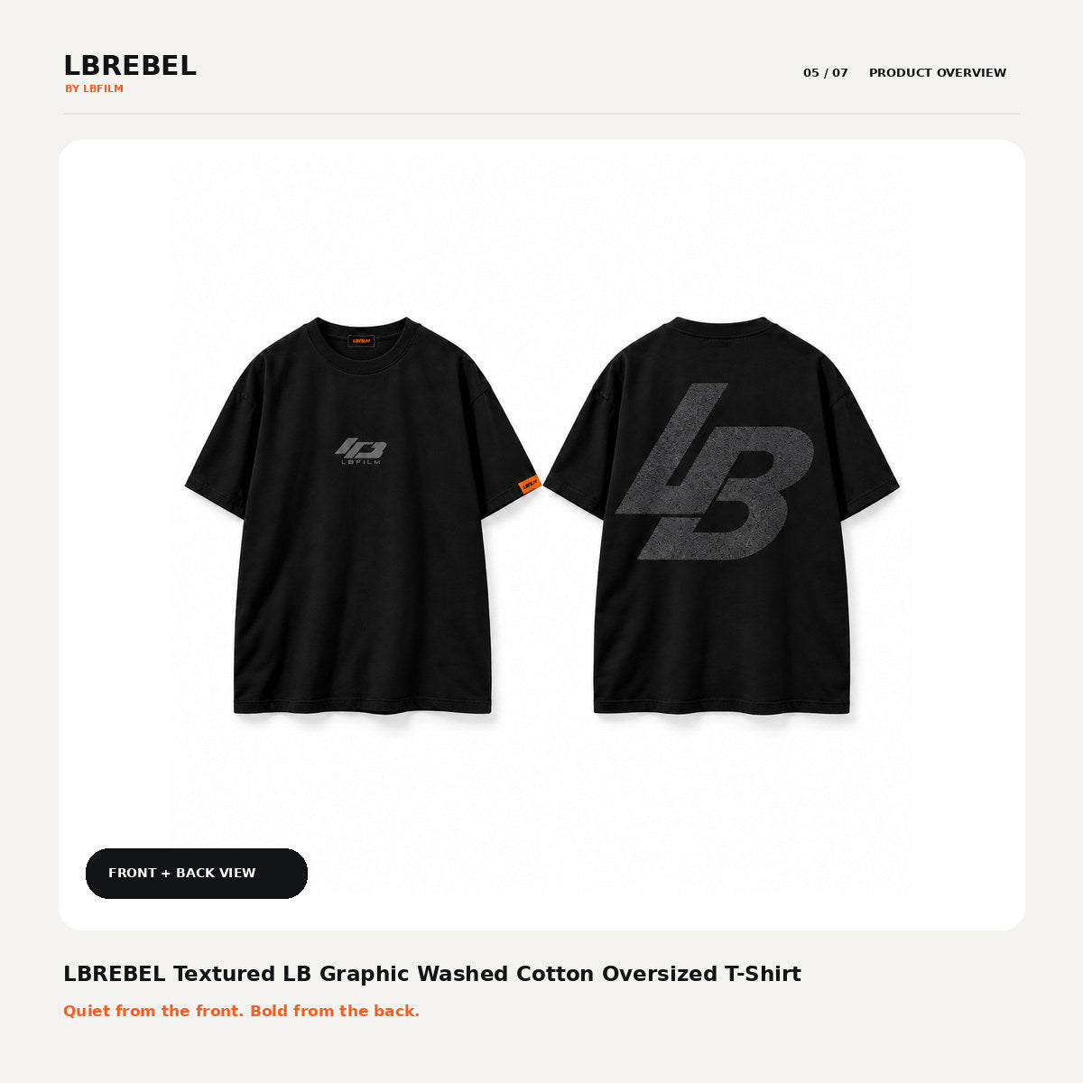 LBREBEL Textured LB Oversized Tee