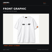 LBREBEL 13 White Oversized Tee