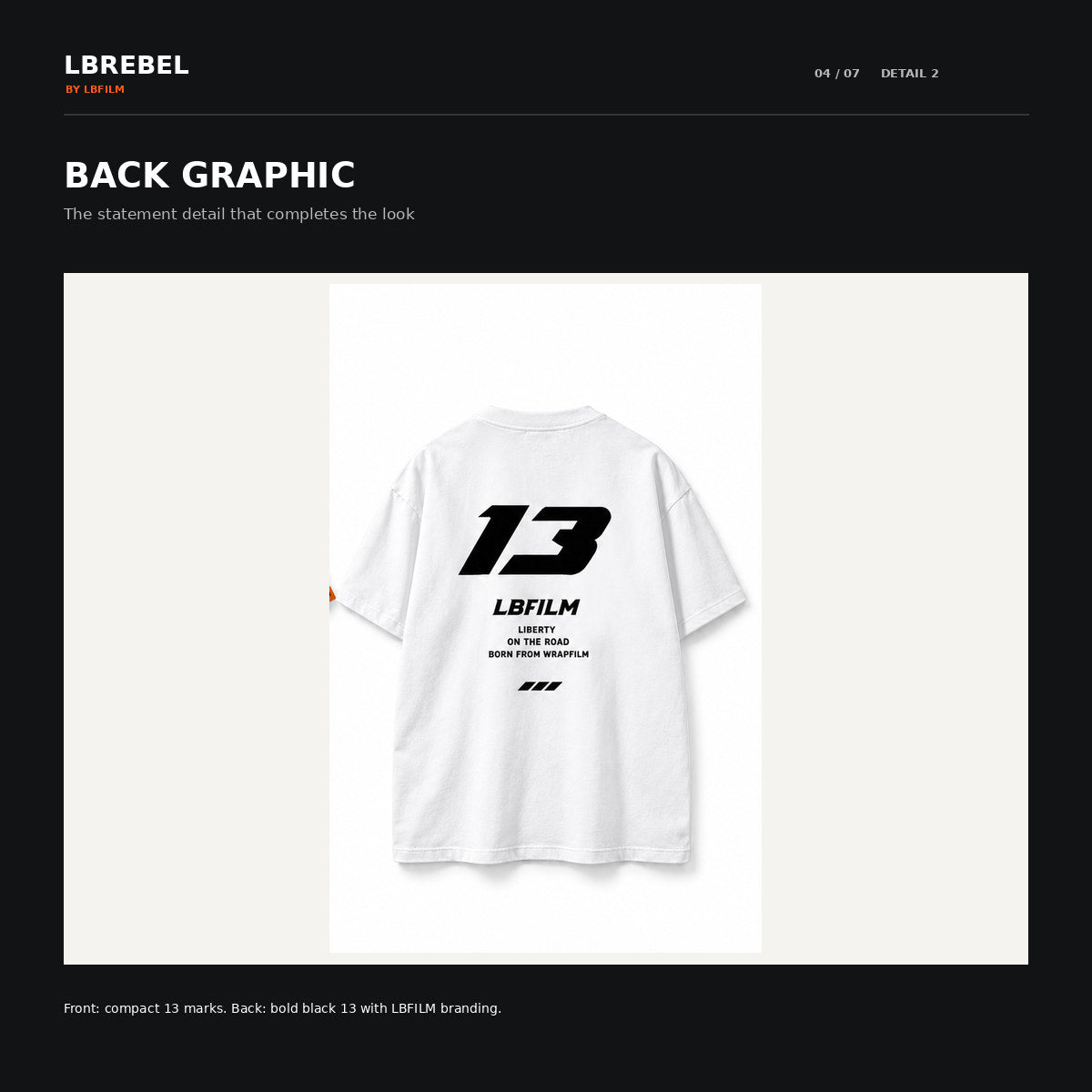 LBREBEL 13 White Oversized Tee