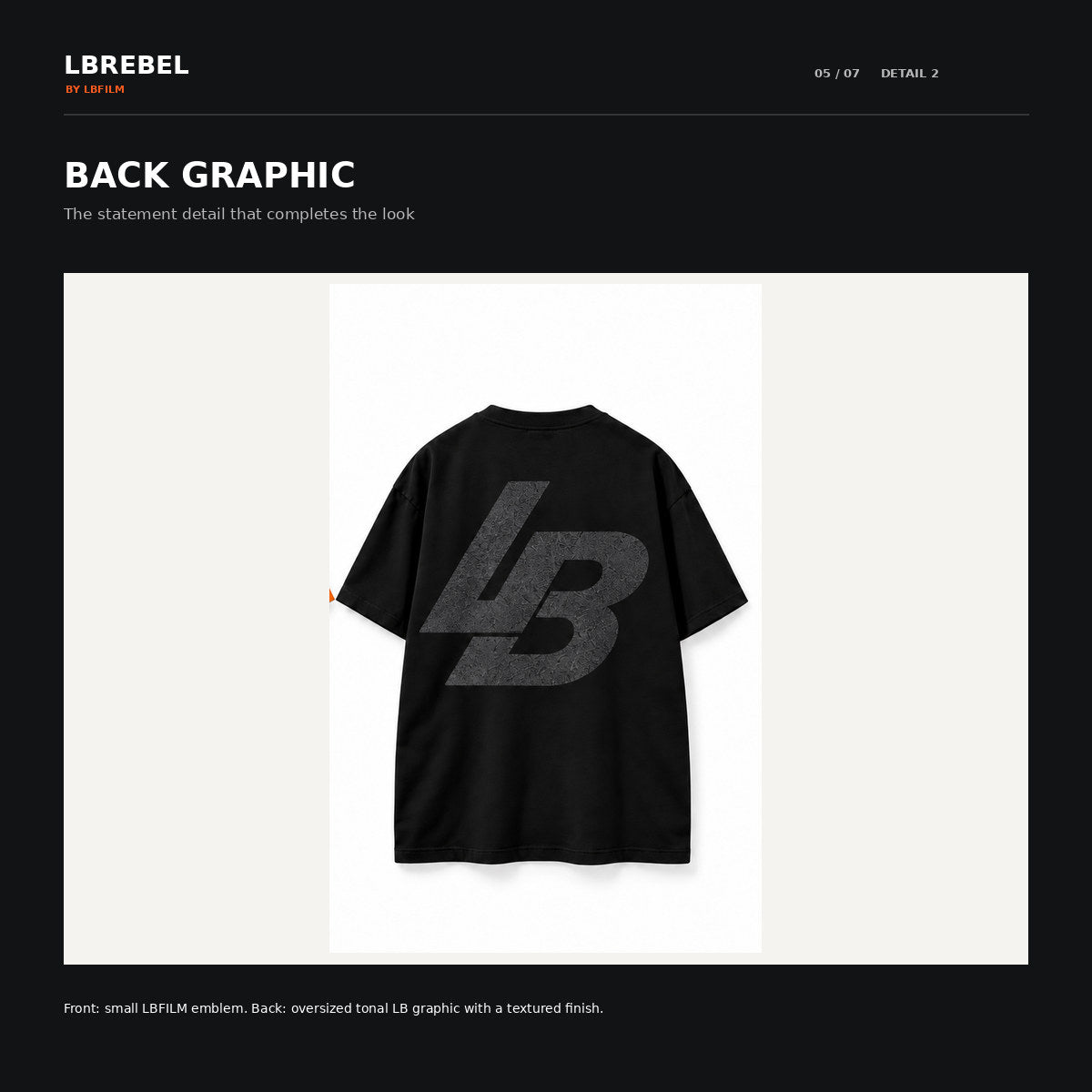 LBREBEL Textured LB Oversized Tee