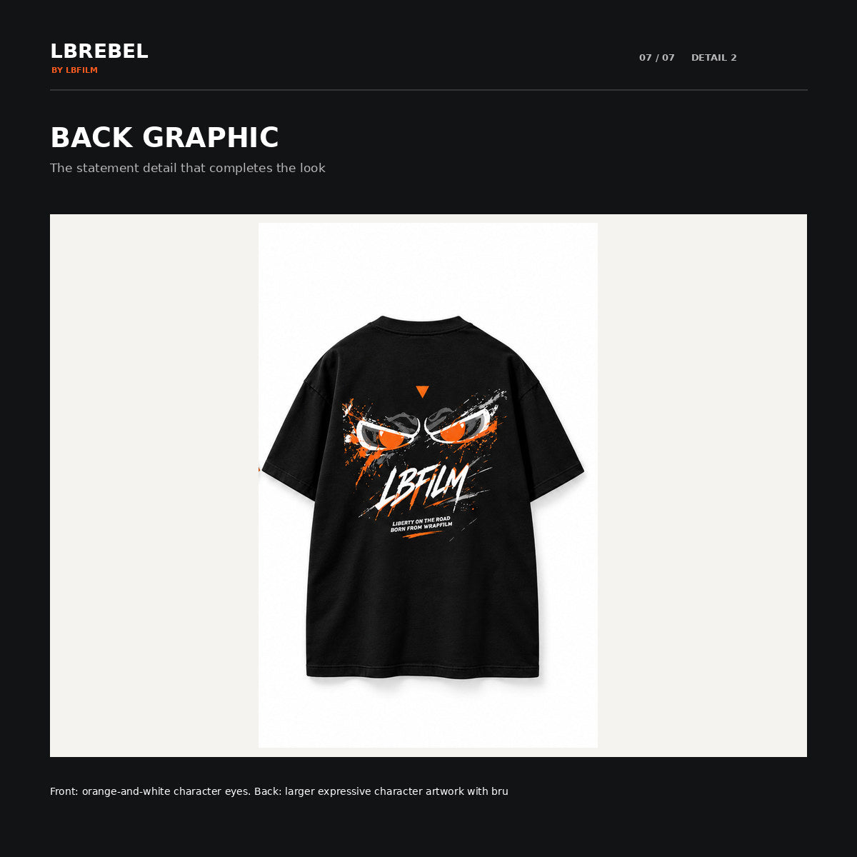 LBREBEL Angry Eyes Graphic Oversized Tee