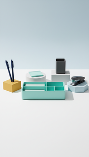 Aqua Mint Desktop Organizer Tray