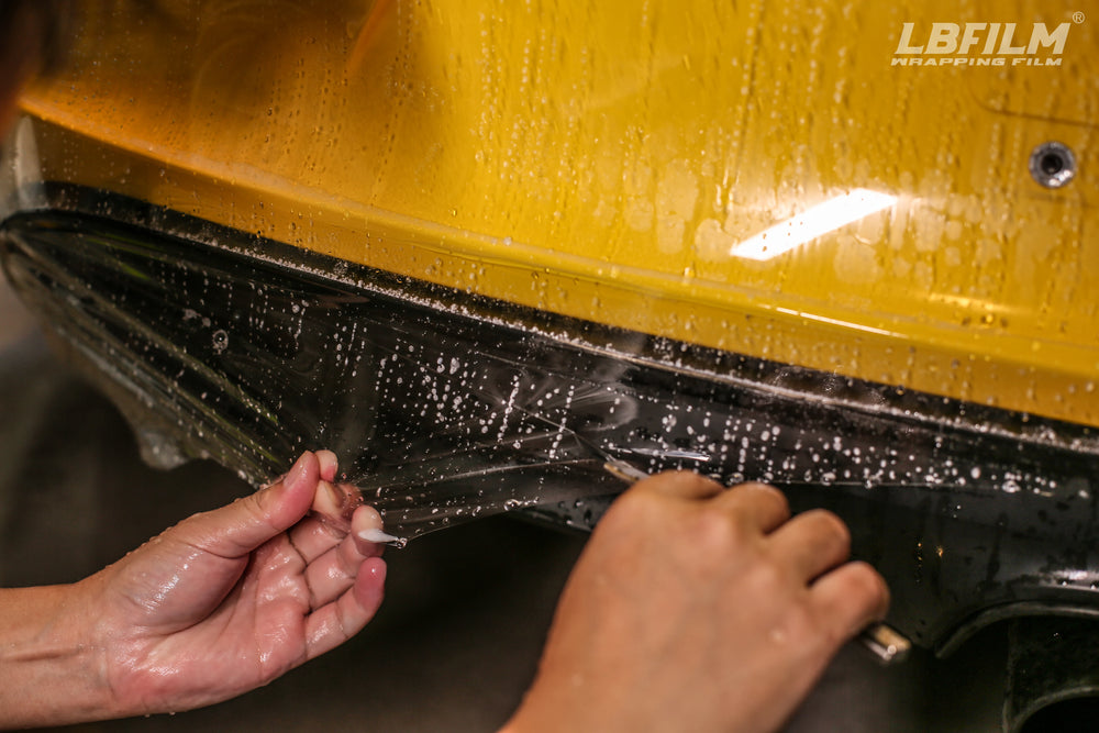 Clear PPF application on rocker panels — supplied design reference