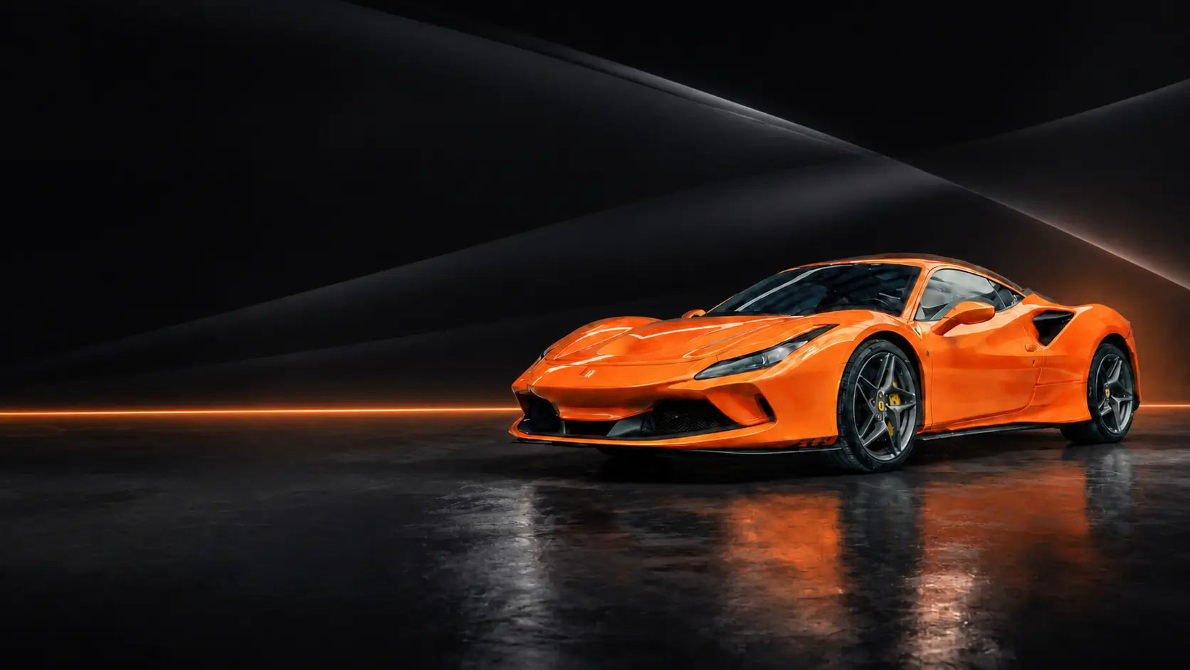 Orange supercar finished with LBFILM vehicle wrap