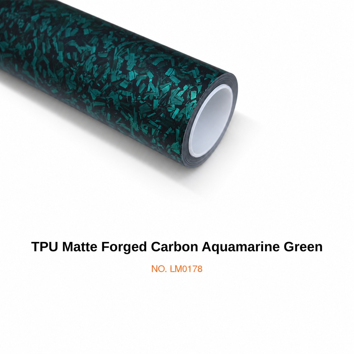 LM0178 — TPU Matte Forged Carbon Aquamarine Green