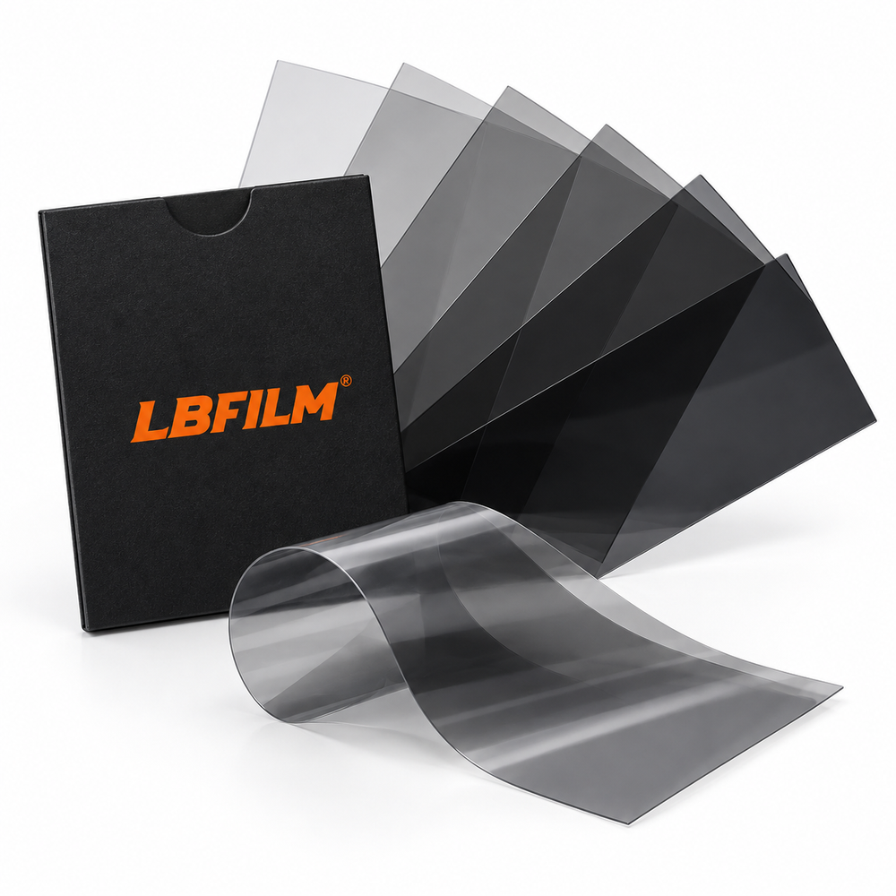 Concept illustration of LBFILM window film sample set