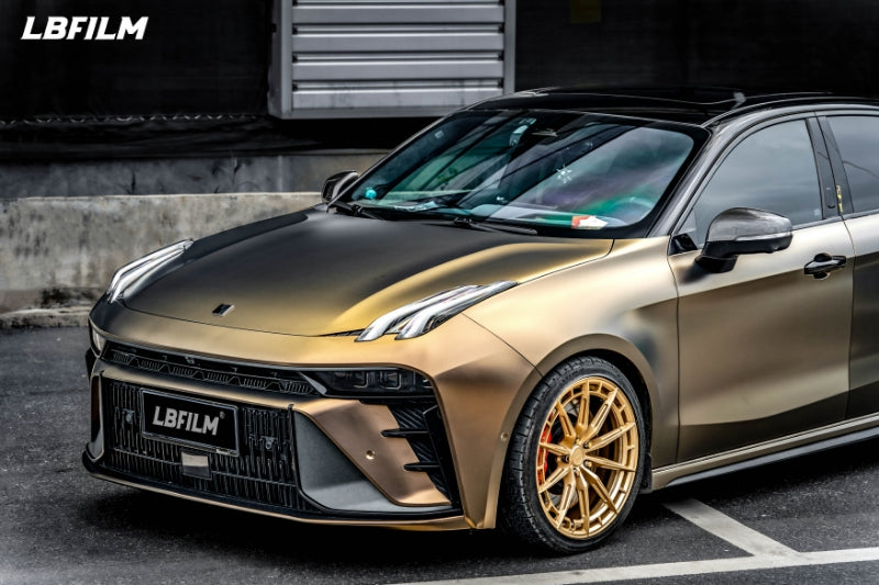 LBFILM Ultra Matte Velvet Cocoa vehicle wrap installation