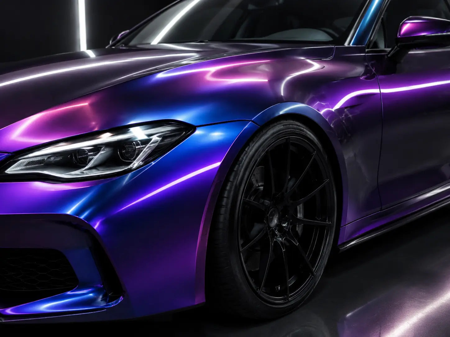 Close-up of a Color PPF finish concept